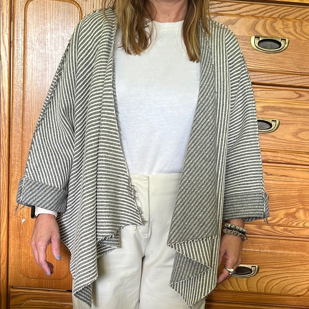 Loeffler Randall Gray Cardigan Sweater